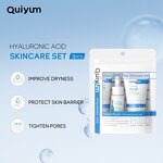 Skincare Set Manufacturer - QUIYUM Anti-Aging Three-Piece with Hyaluronic Acid Hydrating
