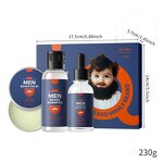 Men's Beard Care Set Manufacturer - OEM Customized 3-Piece Soft Skin Cosmetics in Gift Box