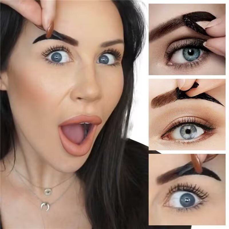 Eyebrow Dyeing Glue - Tear-Off Waterproof Sweat-Proof Three-Color No Smudge