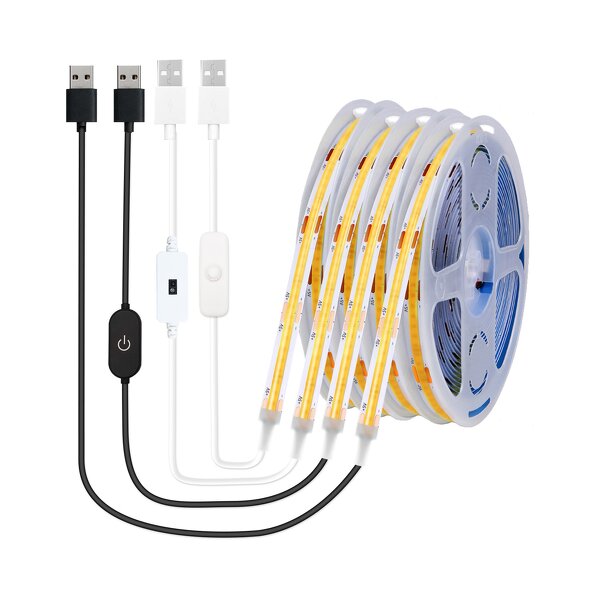 COB LED Strip - OEM 5V USB Self-Adhesive No Light Spot Flexible