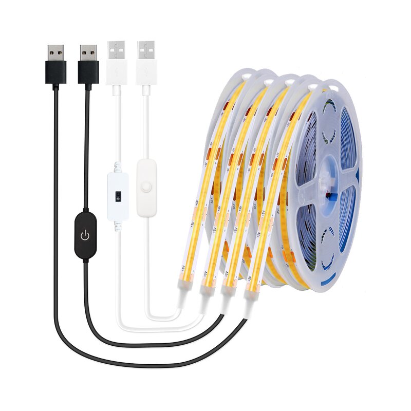 COB LED Strip - OEM 5V USB Self-Adhesive No Light Spot Flexible