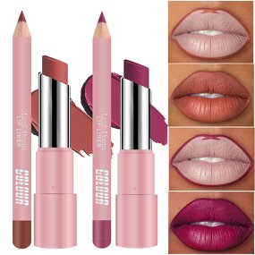2-in-1 Lip Set - OEM Non-stick Waterproof Matte Lipstick Liner CPNP EU
