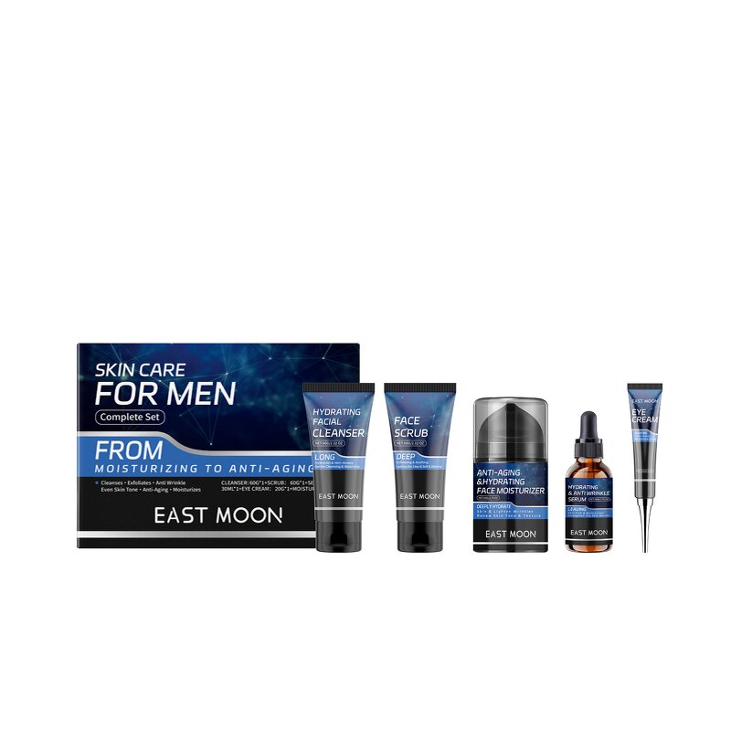 Men's Cleanser Set - OEM Facial Cleansing Gift Kit Deep Cleansing Nourishing