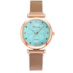 Ladies Quartz Watch Manufacturer - Magnet Buckle Mesh Belt Casual Shining Analog Gift