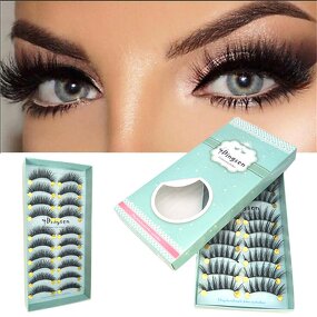 3D Mink Lashes - OEM DINGSEN 10 Pairs Natural Long False Eyelashes