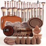 Makeup Brushes Set - OEM 67-pack Coffee Powder Puffs Beauty Tool CPNP EU