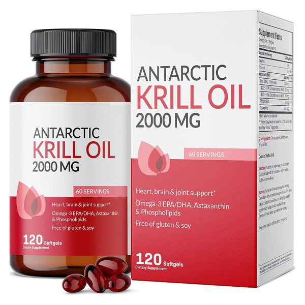 Krill Oil Softgels - OEM GMP 2000MG Omega-3 EPA DHA Vegan Private Label