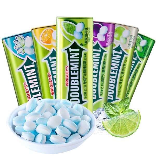 Press Mint Candy - WRIGLEYSS Sugar Free Various Flavors Fresh Breath Kiss Tablet