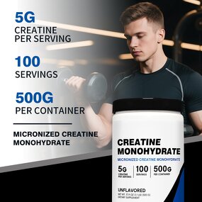 Creatine Powder - Micronized Muscle Builder Pre Workout Fitness Sports Nutrition