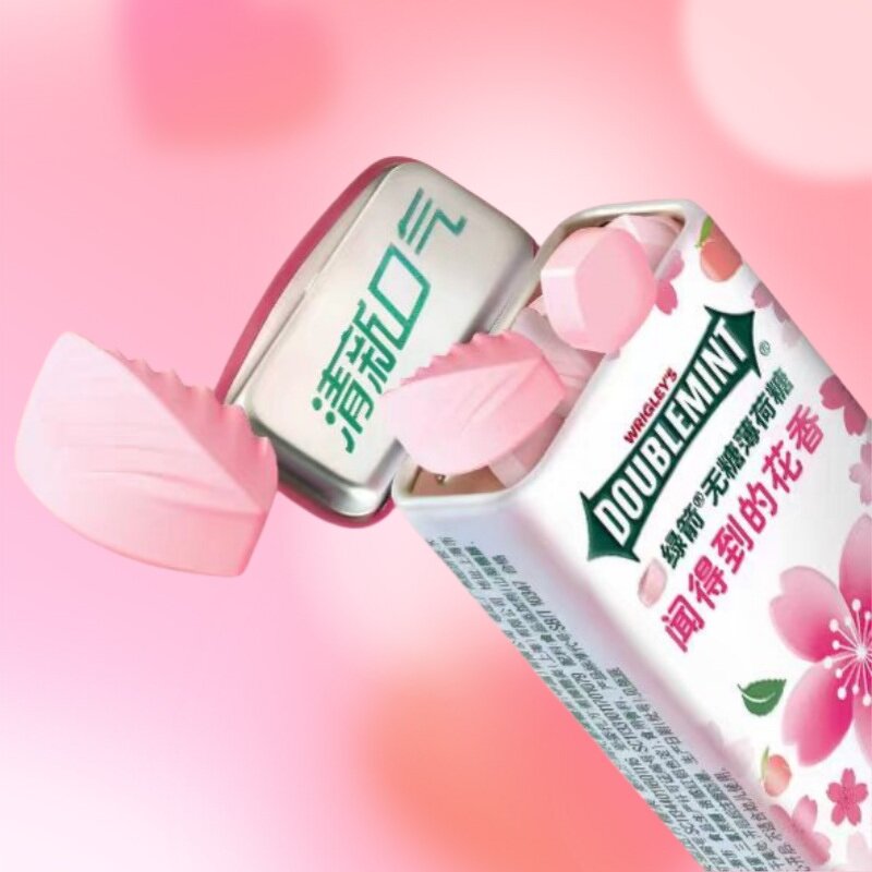 Hard Mint Candy - WRIGLEYSS White Peach White Tea Easy Carry Fresh Breath Tablet