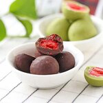 Compound Chocolate - Cocoa Matcha Strawberry Freeze Dried Strawberry Covered
