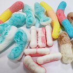 Freeze Dried Candy - Colorful Fruity Jelly Bean Sour Rainbow Gummy Sweet Snack