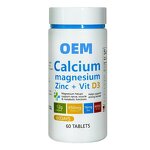 Calcium Magnesium Tablets - OEM Vitamin D3 High Potency Adult Enhanced Absorption