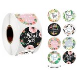 Thank You Label Roll - Customized Adhesive Seal Round Sticker Roll Packaging Label