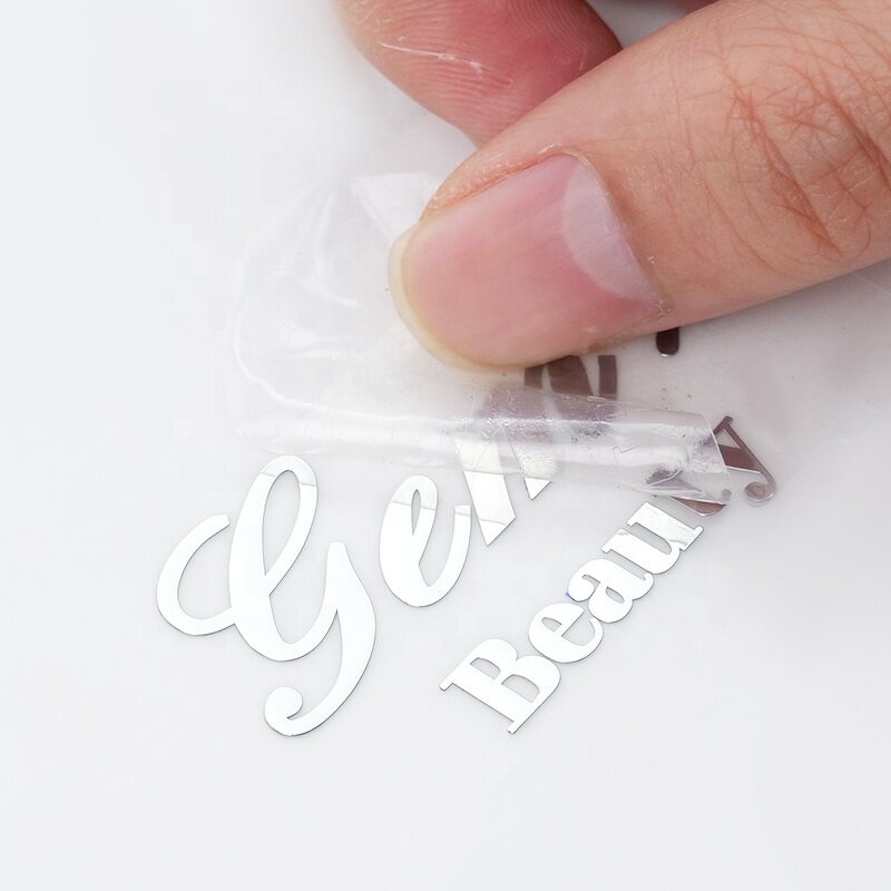 Metal Transfer Label - Silver Rose 3D Gift Boxes Anti-Scratched UV Transfer Sticker