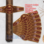 Cigar Labels Factory - 3D Gold Foil Customized Matte Paper Green Embossed Cigarette