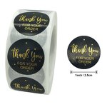 Thank You Stickers - Wholesale Custom Circle Round Cute Pink Small Business Label