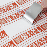 Void Sticker - Custom Logo Half Non-transfer Warranty Waterproof Silver Security Seal