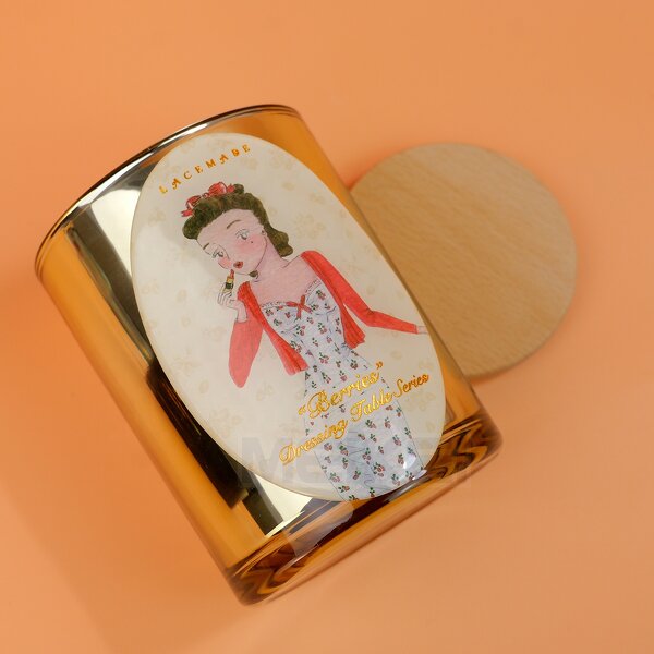 Gold Epoxy Candle Labels - Personalized Logo 3D High Temp Resistant Waterproof Matte