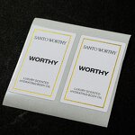 10Ml Perfume Sticker - Custom Logo Gold Foil Stamp Textured Art Paper Vinyl Label