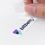 Red UV Transfer Stickers - Custom Logo Waterproof Glass Bottle Adhesive Label