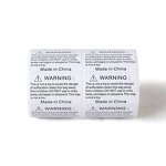 Suffocation Warning Labels - 50x50mm Packaging Poly Bag Adhesive Sticker Roll