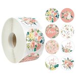 Thank You Label Roll - Customized Adhesive Seal Round Sticker Roll Packaging Label