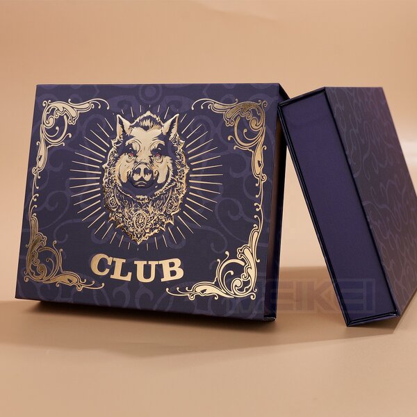 Cigar Paper Box - Custom Luxury Book Shape 3D Gold Foil Magnetic Waterproof Printing
