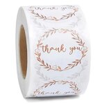 Round Thank You Labels - Wholesale Custom Circle Cute Pink Small Business Sticker