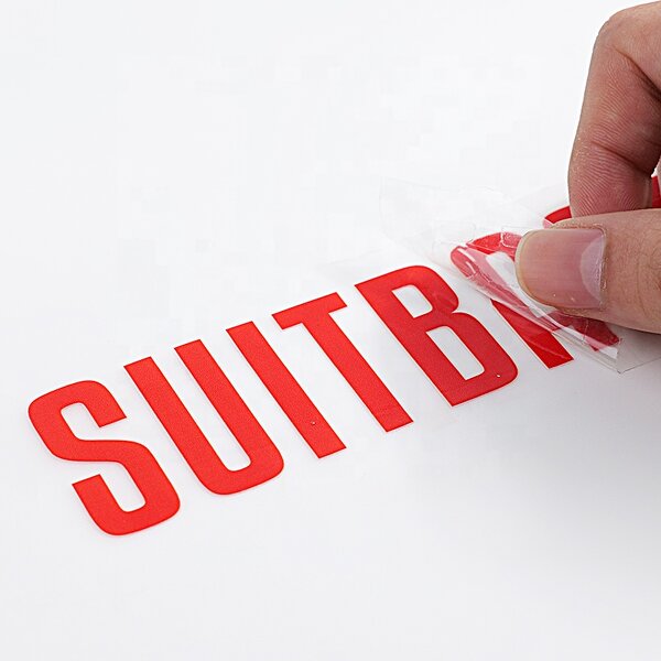 Red UV Transfer Stickers - Custom Logo Waterproof Glass Bottle Adhesive Label