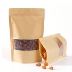 Kraft Paper Pouch - Various Sizes Waterproof Oil Proof With Window Food Packaging