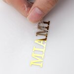 Rose 3D Transfer Label - Luxury Design Waterproof Metal UV Personalized Logo Sticker