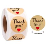Round Thank You Labels - Wholesale Custom Circle Cute Pink Small Business Sticker