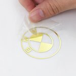 Metal Transfer Label - Silver Rose 3D Gift Boxes Anti-Scratched UV Transfer Sticker