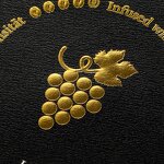 Perfume Bottle Label - Custom Printed Matte Black Textured Paper Gold Foil Embossed