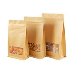 Kraft Paper Pouch - Food Grade Resealable Flat Bottom Stand up Zipper Food Packaging