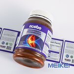 Supplement Bottle Label - Custom Logo Matte Waterproof Bright Silver Metalized Bopp