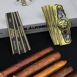 Black Cigar Labels - Gold Foil Embossed Custom Logo High Quality Printing Sticker