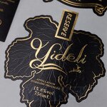 Vodka Liquor Labels - Spot UV Multi Layer 3D Gold Durable Texture Paper Waterproof