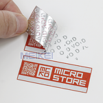 Void Sticker - Custom Logo Half Non-transfer Warranty Waterproof Silver Security Seal