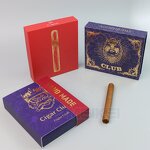 Cigar Paper Box - Custom Luxury Book Shape 3D Gold Foil Magnetic Waterproof Printing