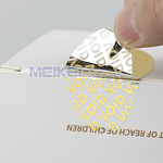 Tamper Evident Label - Half-Transfer Security Void Sticker Customs Box Packaging