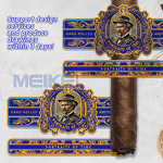 Green Cigar Bands - Hot Sale Custom Logo 3D Embossed Personalized Cigar Band Label