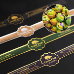 Fruit Label Sticker - Custom Seal Gold Foil Stamp Food Safety Vegetables Fruit Sticker