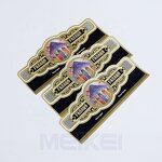 Cigar Bands Printing - Hot Sale 3D Embossed 128G 160G Non-Glue Gold Foil Paper