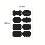 Black Vinyl Labels - Assorted Shape Erasable Removable Chalkboard Kitchen Pantry Jar