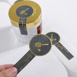 Tamper Proof Sticker - Luxury Texture Paper Gold Foil Embossed Waterproof Food Bottle