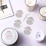 Candle Warning Stickers - 1.5 Inch Round Waterproof Soy Wax Votives Jar Container