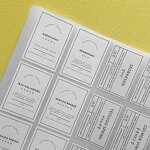 Christmas Candle Labels - 2025 Gold Foil High Temp Resistant Custom Logo Jar Sticker