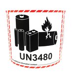 Lithium Battery Labels - UN3090 UN3091 UN3480 UN3481 Self Adhesive Transport